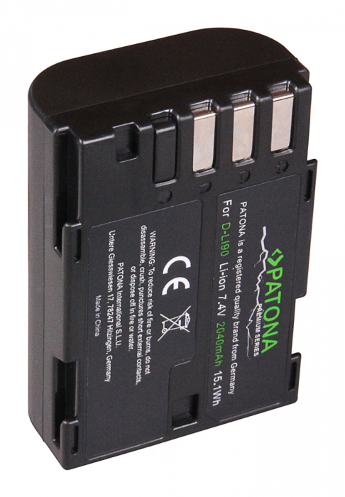 Acumulator pentru Pentax D-LI90 2040mAh Patona Premium [3]