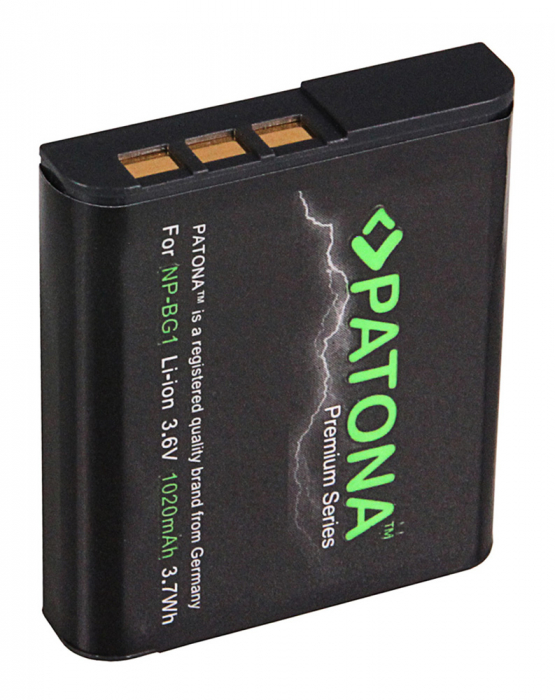 Acumulator Patona Premium NP-BG1 1020mAh  pentru Sony CyberShot DSC H55 DSC H70 DSC H90 DSC HX10V DSC HX20V DSC HX5V DSC HX7V DSC HX9V DSC WX1 DSC WX10 [2]