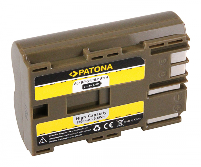 Acumulator tip Canon BP-511 1300mAh Patona [2]