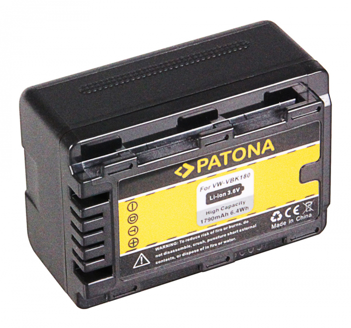 Acumulator tip Panasonic VW-VBK180 1790mAh Patona [2]
