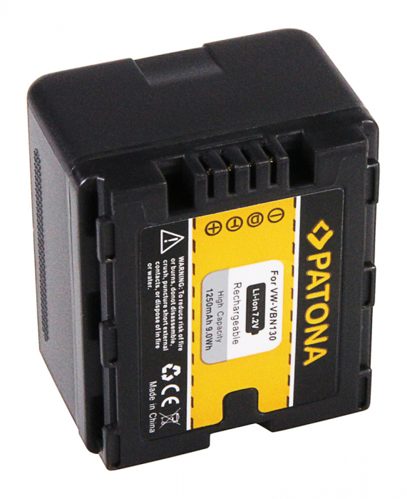 Acumulator tip Panasonic VW-VBN130 1250mAh Patona [4]