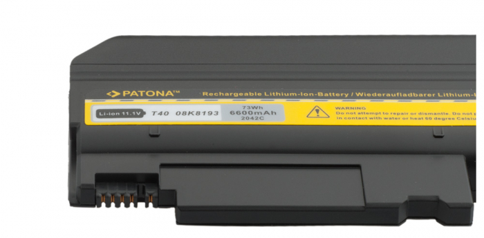 Acumulator pentru IBM Thinkpad T40 6600mAh Patona [5]