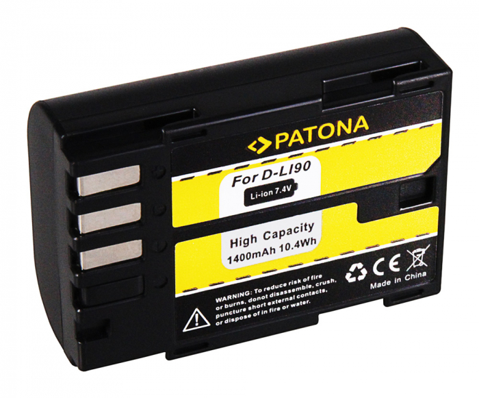 Acumulator tip Pentax D-Li90 1400mAh Patona [2]