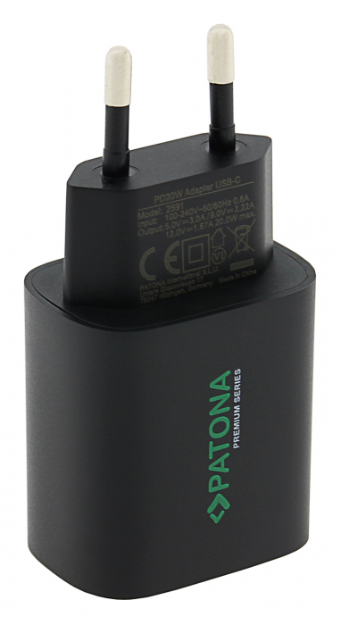 Adaptor retea PD20W 5V/3A 9V/2.22A 12V/1.67A USB-C PD3.0 QC3.0 Patona Premium [5]