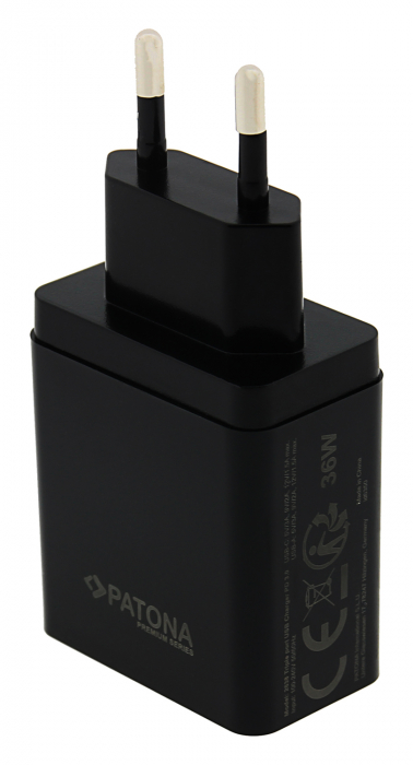 Adaptor retea PD36W 5V/3A 9V/2A 12V/1.5A 1xUSB-C 1xUSB-A PD3.0 QC3.0 Patona Premium [5]