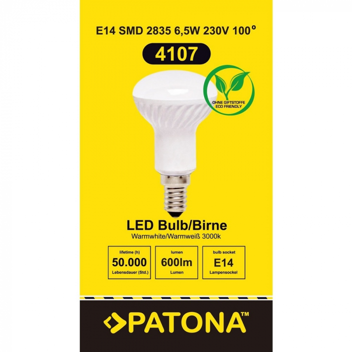 Bec LED E14 6,5W alb cald echivalent 60W [3]