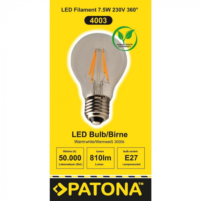 Bec LED Filament E27 7,5W echivalent 80W [2]