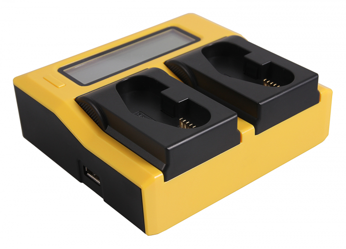 Incarcator DUAL LCD cu placute pentru acumulator Canon LP-E4 Patona [3]