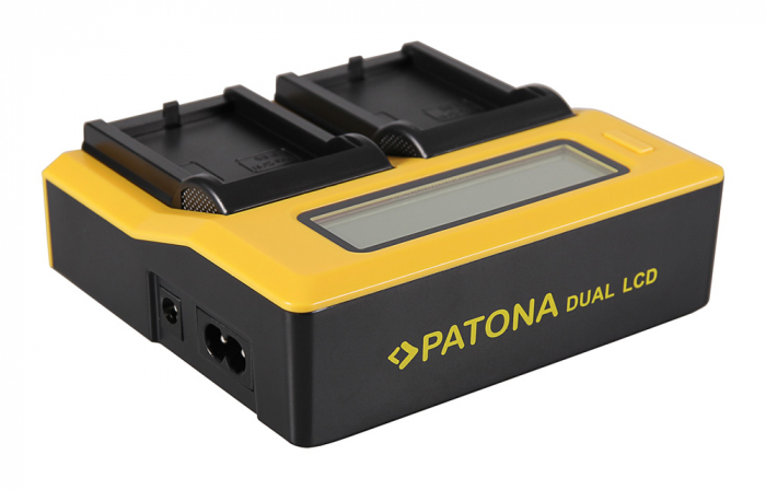 Incarcator Dual LCD cu placute pentru acumulator Canon LP-E5 Patona [3]