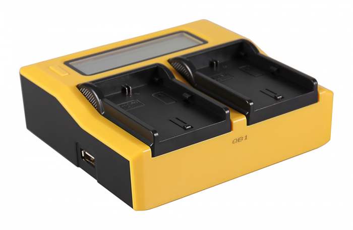Incarcator Dual LCD cu placute pentru acumulator Canon LP-E6 Patona [2]