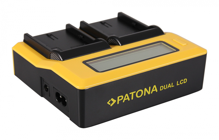 Incarcator Dual LCD cu placute pentru acumulator Canon LP-E6 Patona [3]