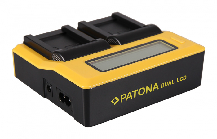 Incarcator Dual LCD cu placute pentru acumulator Canon NB-7L Patona [3]