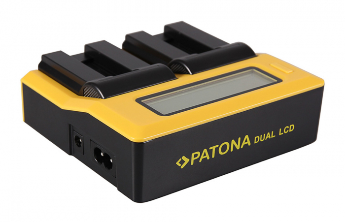 Incarcator Dual LCD cu placute pentru acumulator Canon NB-9L Patona [3]