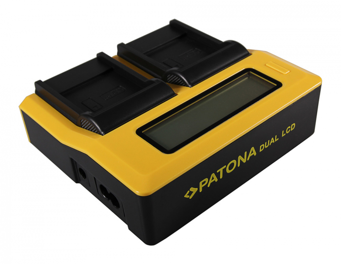 Incarcator DUAL LCD cu placute pentru acumulator Casio NP-40 Patona [3]