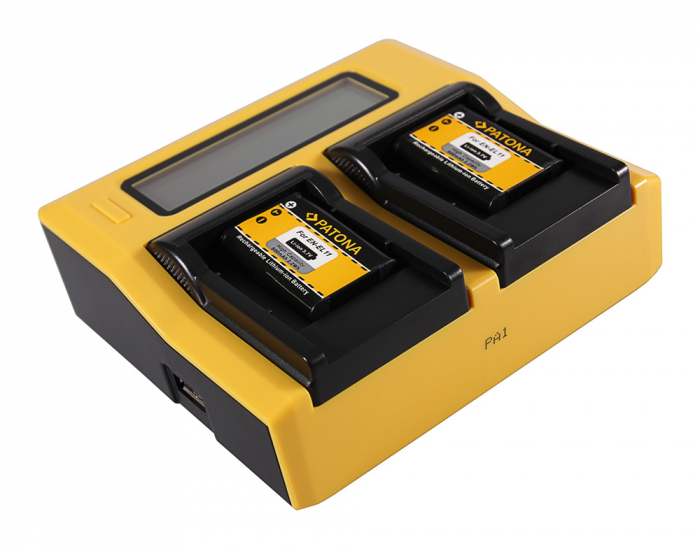 Incarcator Dual LCD cu placute pentru acumulator Nikon EN-EL11 Patona [4]