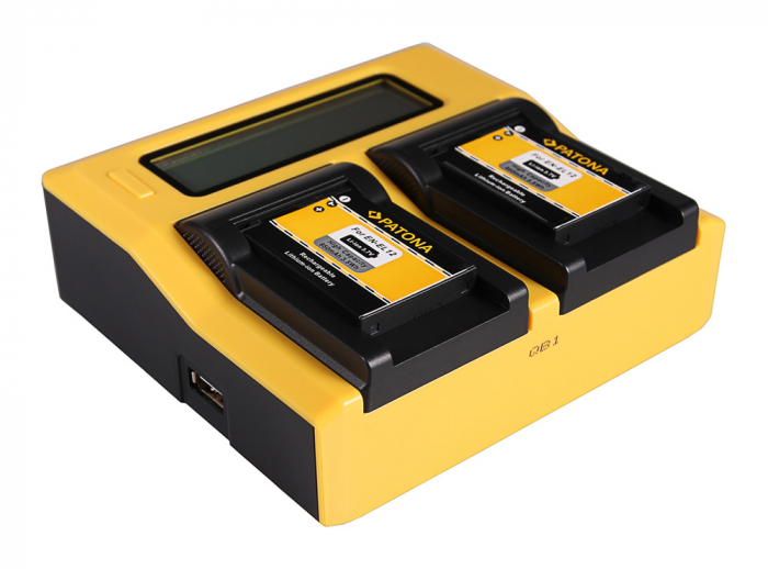 Incarcator Dual LCD cu placute pentru acumulator Nikon EN-EL12 Patona [4]