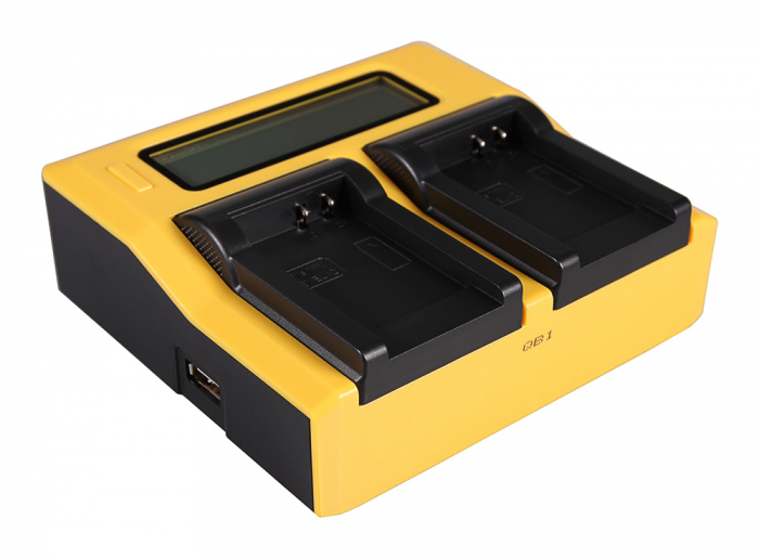 Incarcator Dual LCD cu placute pentru acumulator Nikon EN-EL12 Patona [2]
