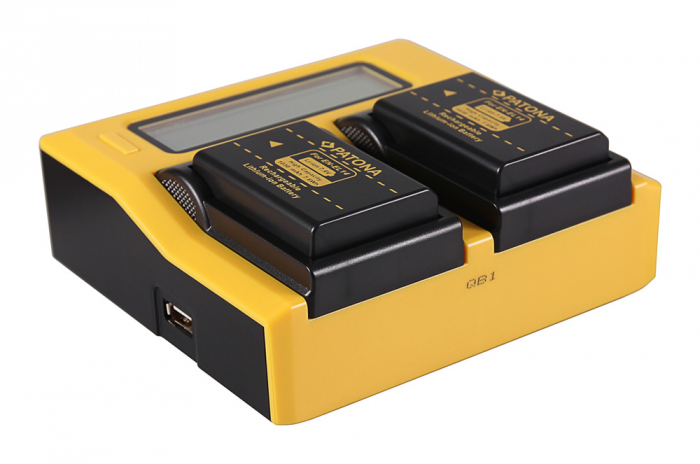 Incarcator Dual LCD cu placute pentru acumulator Nikon EN-EL14 Patona [4]