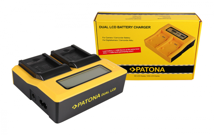 Incarcator Dual LCD cu placute pentru acumulator Nikon EN-EL19 Patona [1]