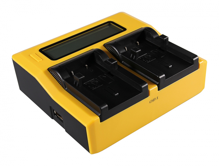 Incarcator Dual LCD cu placute pentru acumulator Olympus Li-10B Patona [2]
