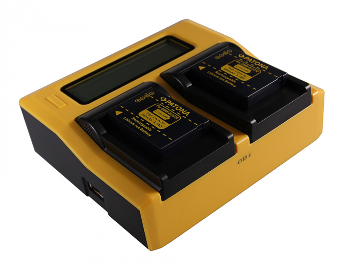 Incarcator Dual LCD cu placute pentru acumulator Panasonic DMW-BCG10 Patona [4]
