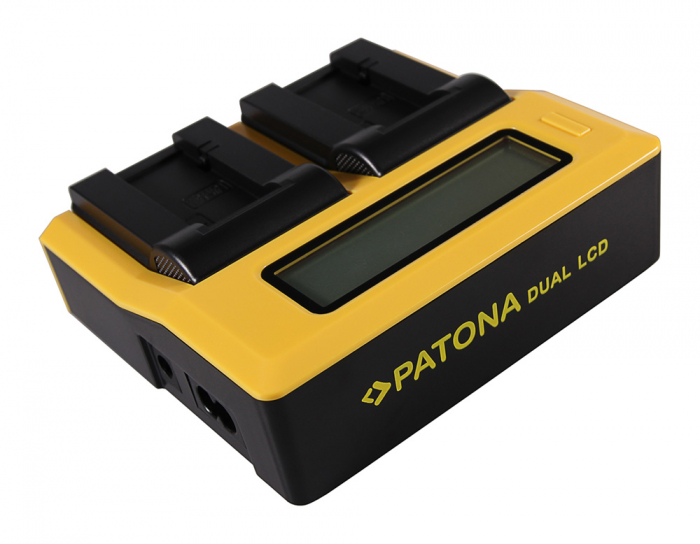 Incarcator Dual LCD cu placute pentru acumulator Sony NP-FC10 Patona [3]