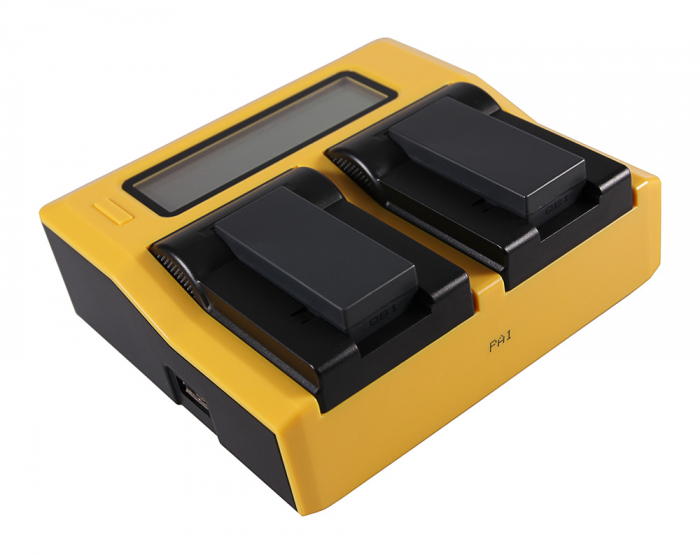 Incarcator Dual LCD cu placute pentru acumulator Sony NP-FC10 Patona [4]