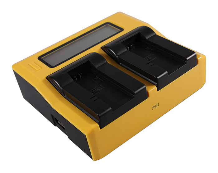 Incarcator Dual LCD cu placute pentru acumulator Sony NP-FC10 Patona [2]
