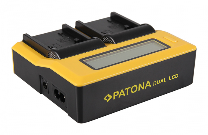 Incarcator Dual LCD cu placute pentru acumulator Sony NP-FH100 Patona [3]