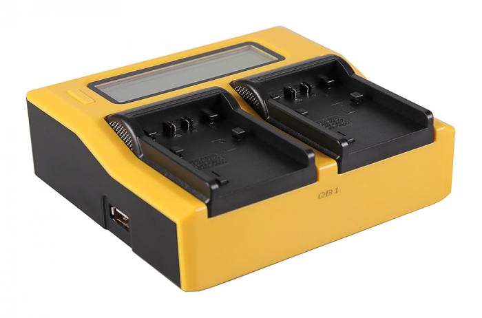 Incarcator Dual LCD cu placute pentru acumulator Sony NP-FH100 Patona [2]