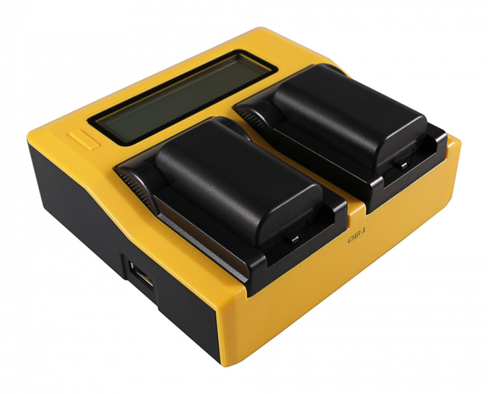 Incarcator Dual LCD cu placute pentru acumulator Sony NP-FS10 Patona [4]