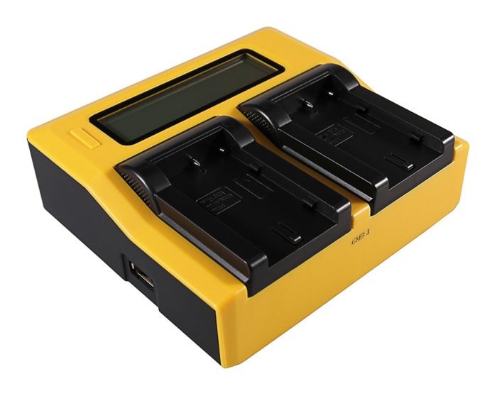 Incarcator Dual LCD cu placute pentru acumulator Sony NP-FS10 Patona [2]