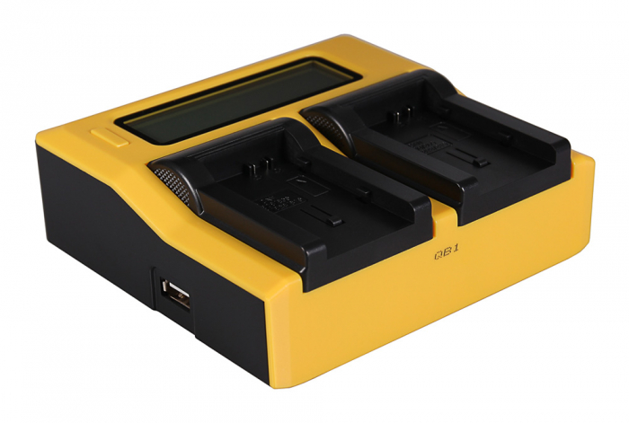 Incarcator Dual LCD cu placute pentru acumulator Canon BP-808 Patona [2]
