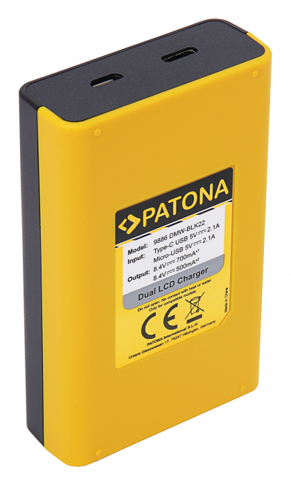 Incarcator Patona Dual LCD USB pentru Panasonic DMW-BLK22 [4]