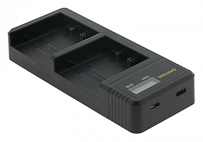 Incarcator Dual LCD USB pentru acumulator JVC BN-VC296G Patona [5]