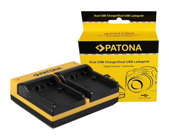 Incarcator Dual USB cu placute pentru acumulator Sony NP-FH50 Patona [1]