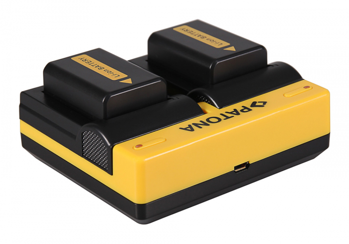 Incarcator Dual USB cu placute pentru acumulator Sony NP-FW50 Patona [4]