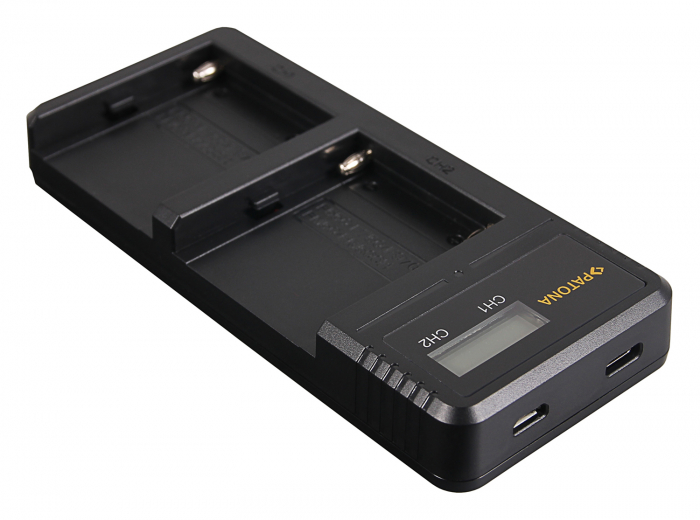 Incarcator Dual USB LCD pentru acumulator Sony NP-F550 NP-F750 NP-F970 FM50 FM500H Patona [5]