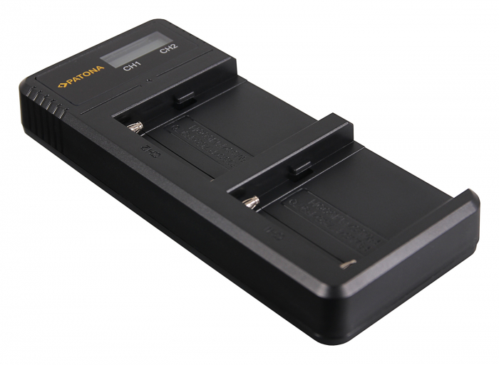 Incarcator Dual USB LCD pentru acumulator Sony NP-F550 NP-F750 NP-F970 FM50 FM500H Patona [4]