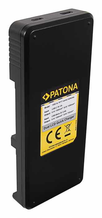 Incarcator Dual USB LCD pentru acumulator Sony NP-F550 NP-F750 NP-F970 FM50 FM500H Patona [3]