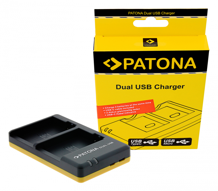 Incarcator Dual USB pentru acumulator Canon LP-E8 Patona [1]