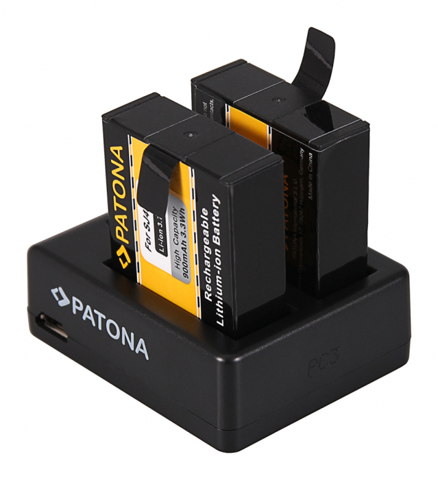 Incarcator Dual USB pentru acumulator SJCAM SJ4000 Patona [4]