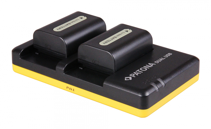 Incarcator Dual USB pentru acumulator Sony NP-FP90 NP-FV100 NP-FH100 Patona [3]