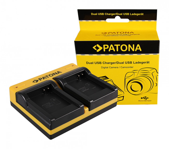 Incarcator Patona Dual USB cu placute pentru acumulator Panasonic DMW-BCM13 [4]