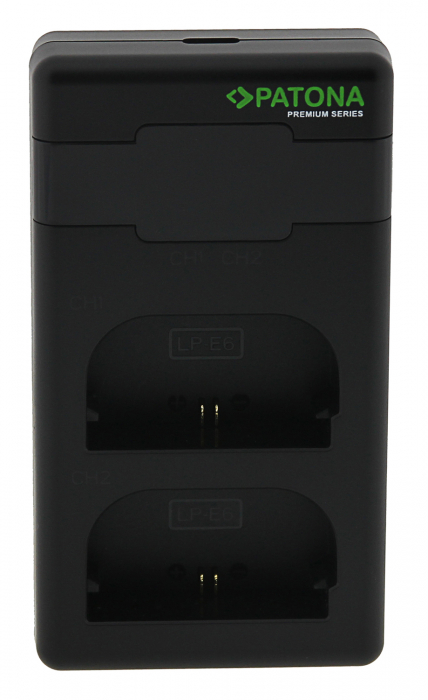 Incarcator rapid Dual Twin Performance PD pentru acumulator Canon LP-E6 Patona Premium [2]