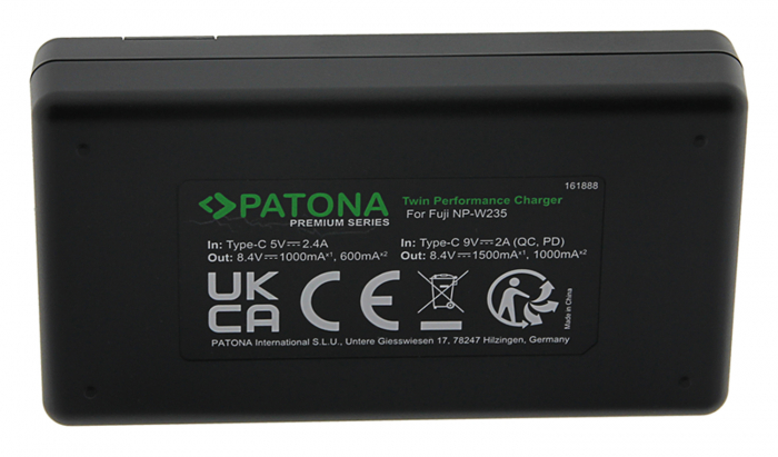 Incarcator rapid Dual Twin Performance PD pentru acumulator Fuji NP-W235 Patona Premium [5]