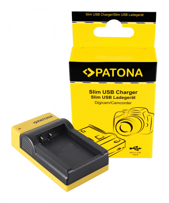 Incarcator slim micro-USB pentru acumulator Canon LP-E17 Patona [1]
