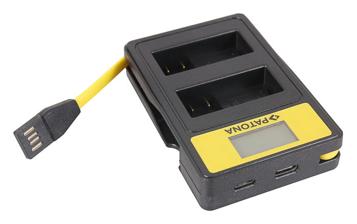 Incarcator Smart Dual LCD USB pentru acumulator Canon LP-E8 Patona [7]