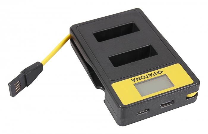 Incarcator Smart Dual LCD USB pentru acumulator Canon NB-13L Patona [7]