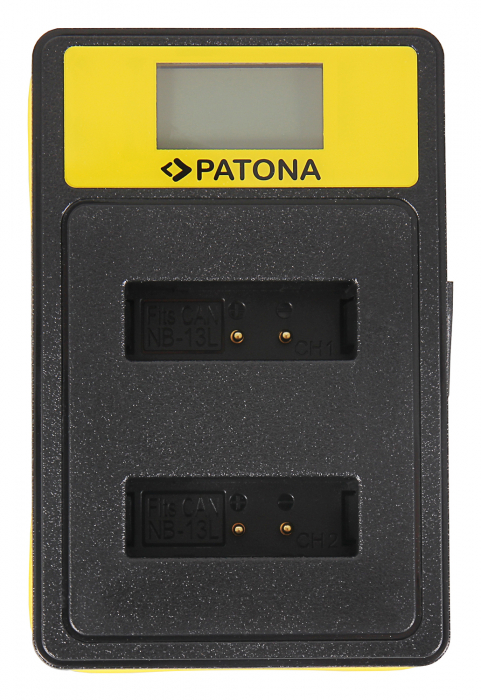 Incarcator Smart Dual LCD USB pentru acumulator Canon NB-13L Patona [2]